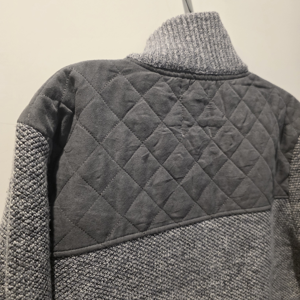 Scott James Mens Luxury Jacket M Gray Quilted Full Zip Plaid Lined Polished - Picture 13 of 13